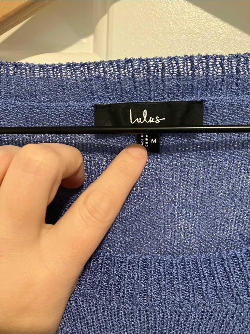 Lulu's Periwinkle Scoopneck Lightweight Knit Sweater - Picture 3 of 3